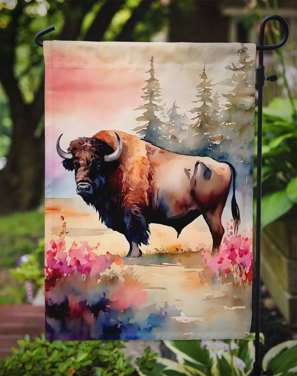 Wood Bison Garden Flag