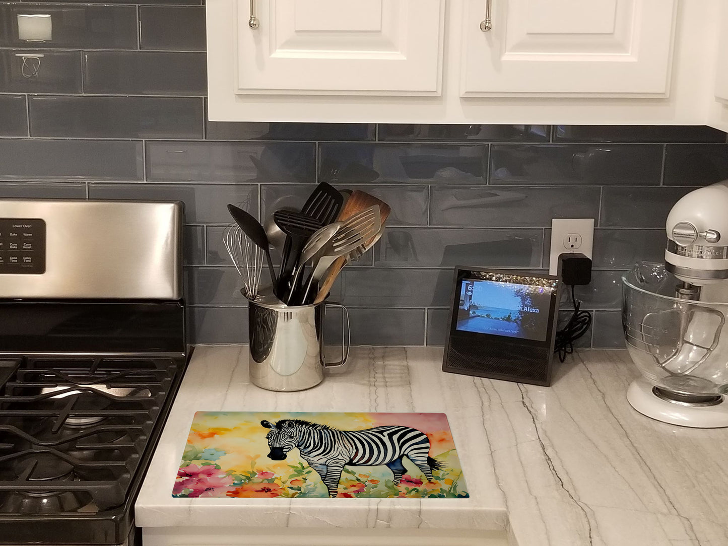 Zebra Glass Cutting Board