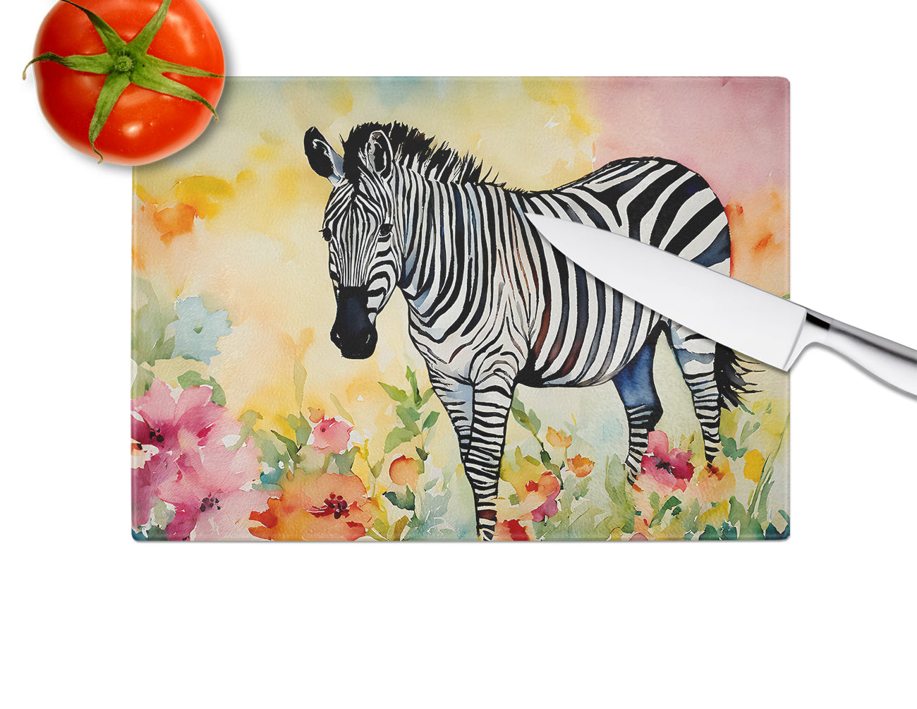 Zebra Glass Cutting Board