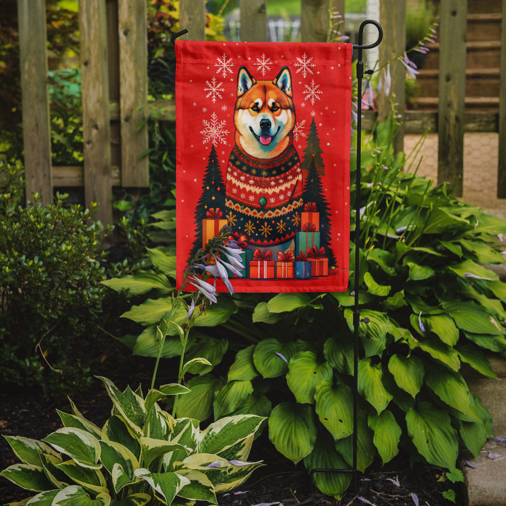 Akita Holiday Christmas Garden Flag