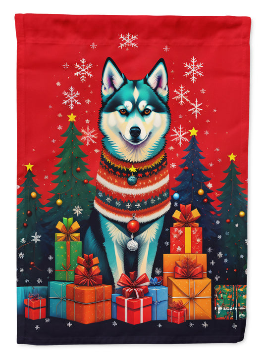 Buy this Alaskan Klee Kai Holiday Christmas Garden Flag