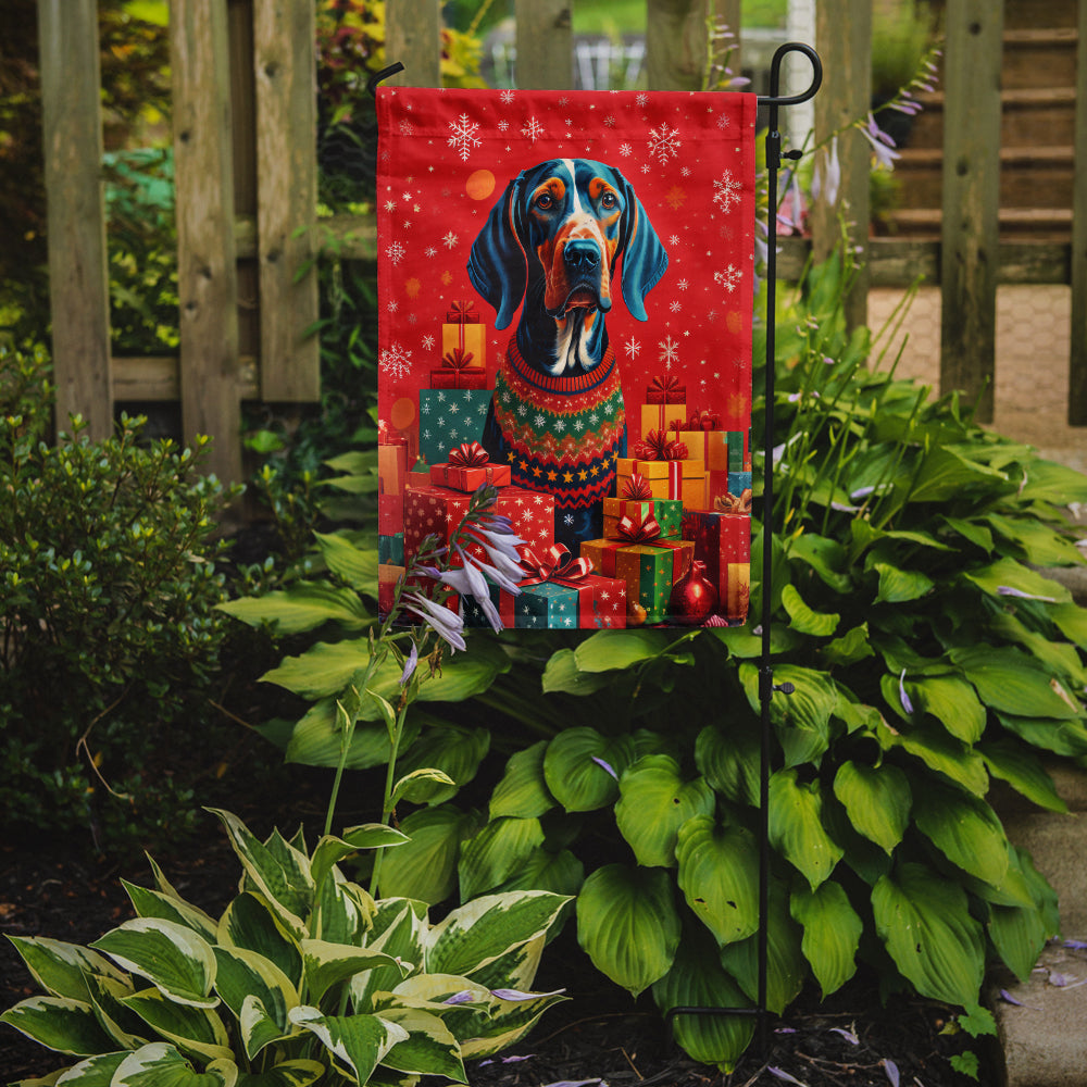 American English Coonhound Holiday Christmas Garden Flag