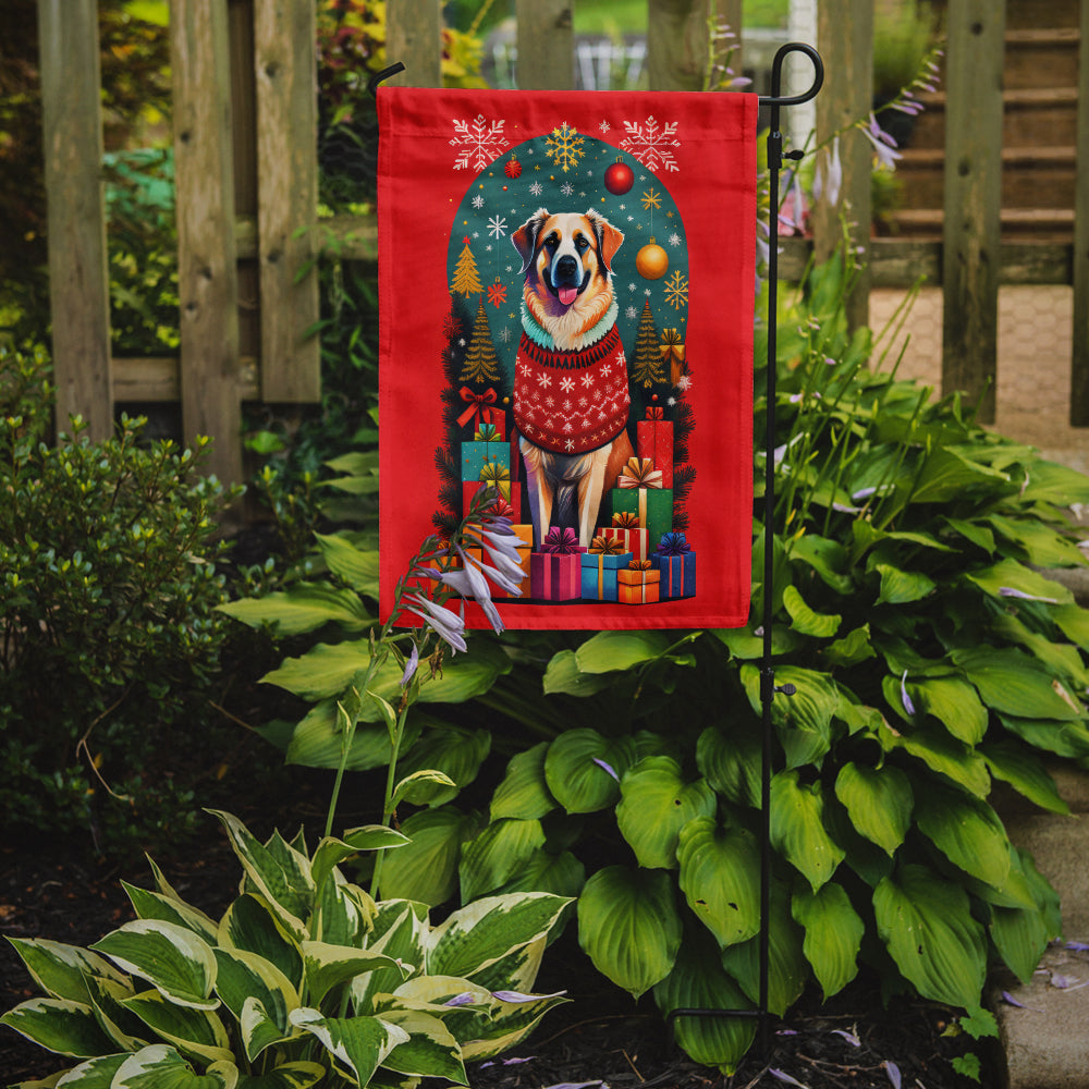 Anatolian Shepherd Dog Holiday Christmas Garden Flag