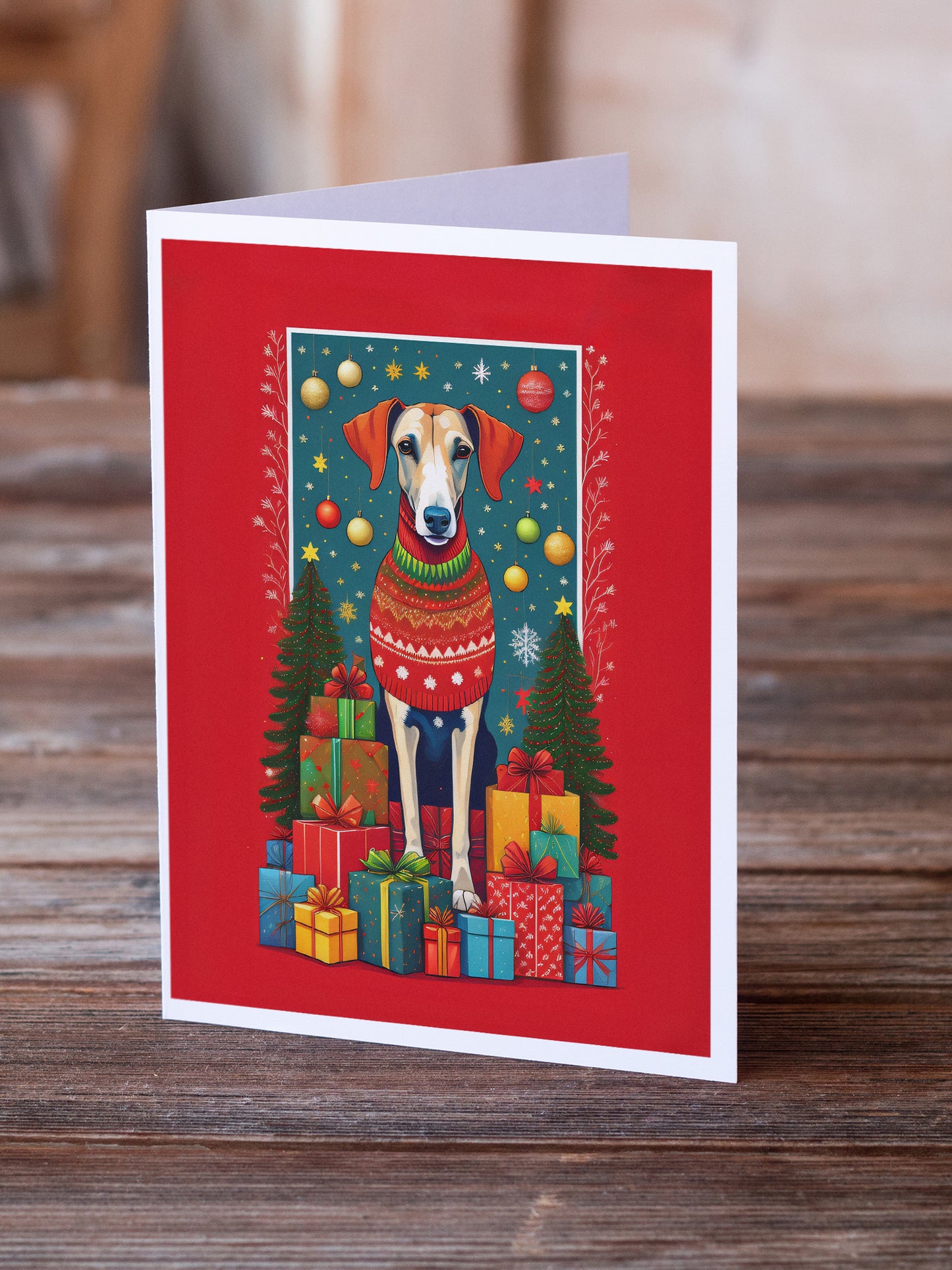 Azawakh Hound Holiday Christmas Greeting Cards Pack of 8