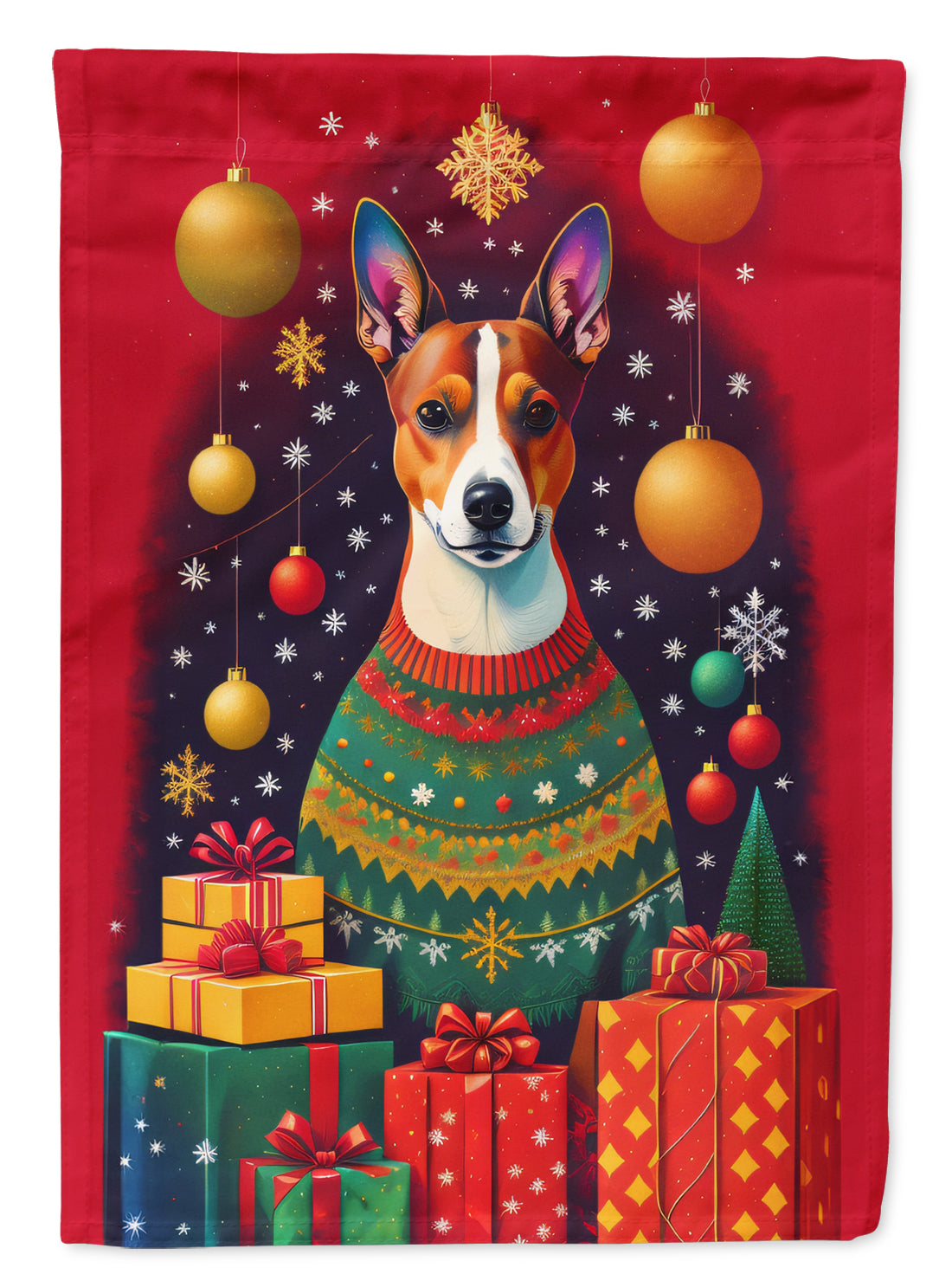 Buy this Basenji Holiday Christmas Garden Flag