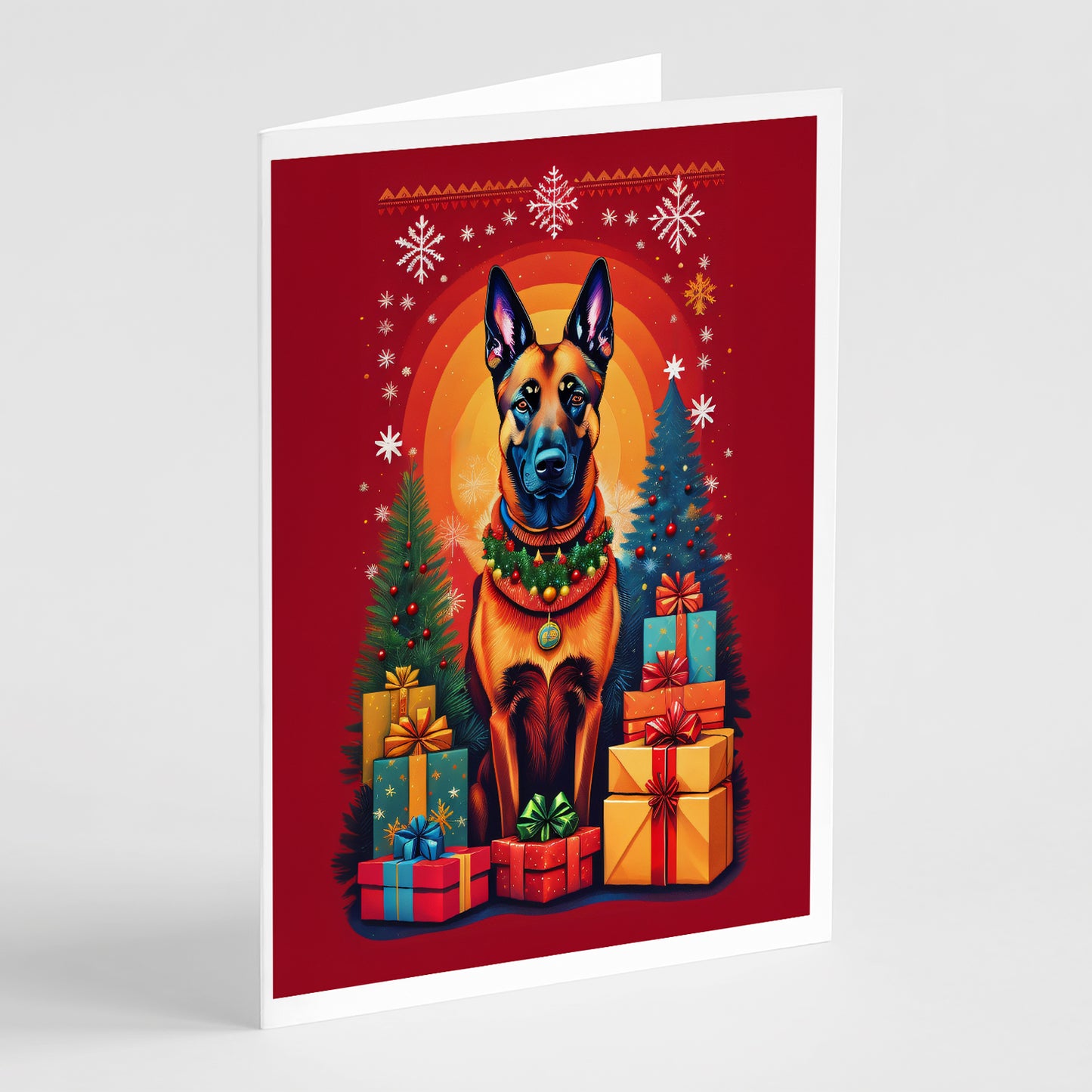 Buy this Belgian Malinois Holiday Christmas Greeting Cards Pack of 8