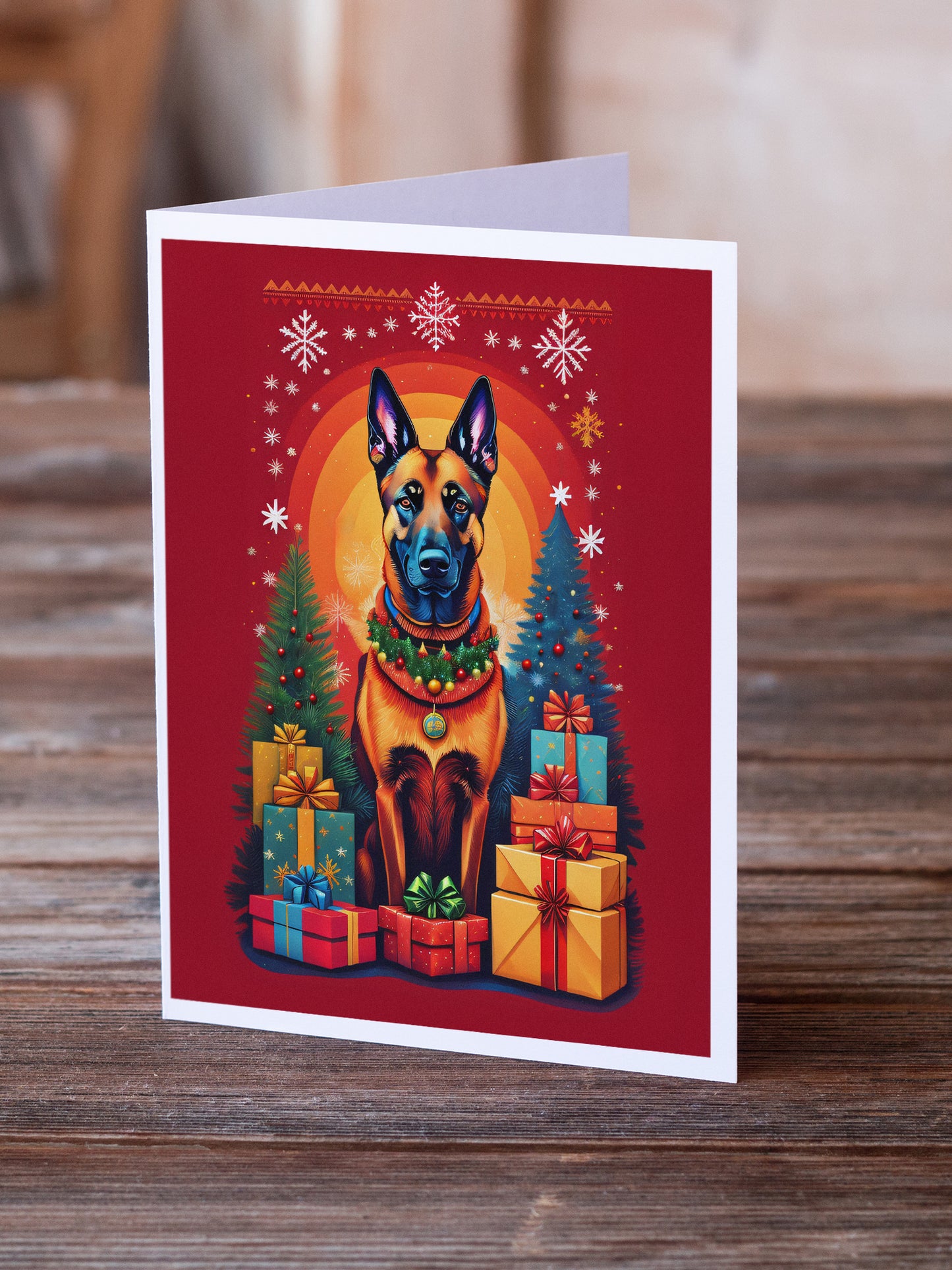 Belgian Malinois Holiday Christmas Greeting Cards Pack of 8