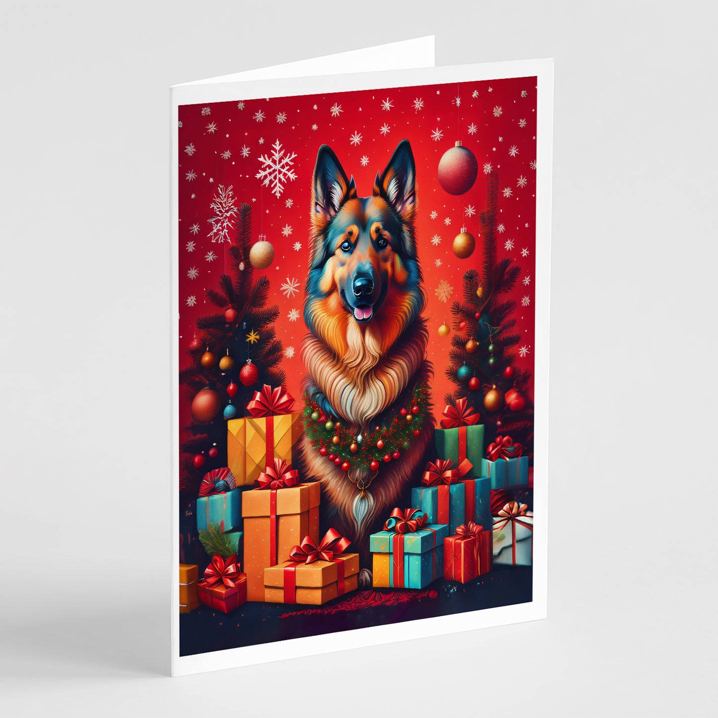 Buy this Belgian Tervuren Holiday Christmas Greeting Cards Pack of 8