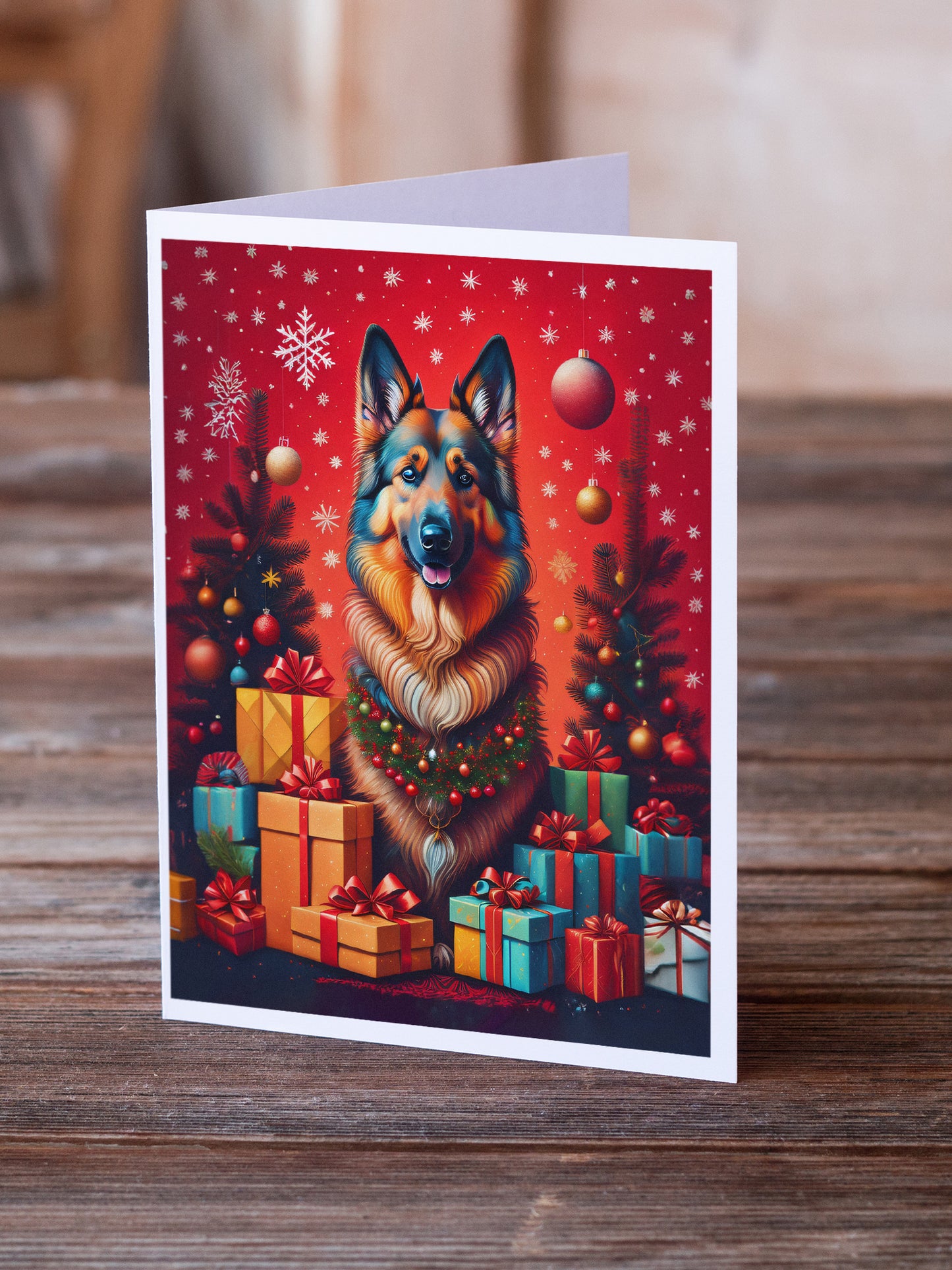 Belgian Tervuren Holiday Christmas Greeting Cards Pack of 8