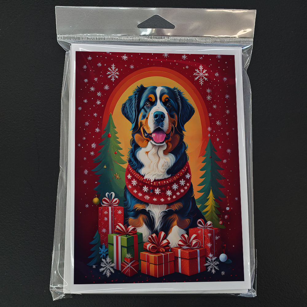 Bernese Mountain Dog Holiday Christmas Greeting Cards Pack of 8