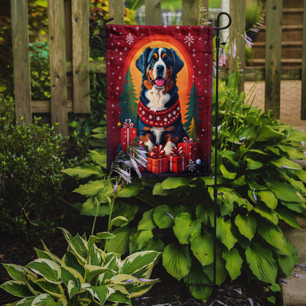 Bernese Mountain Dog Holiday Christmas Garden Flag