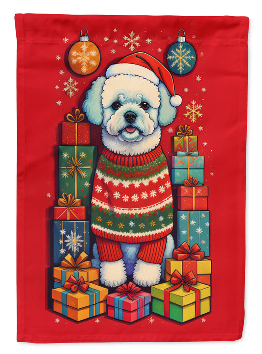 Buy this Bichon Frise Holiday Christmas House Flag