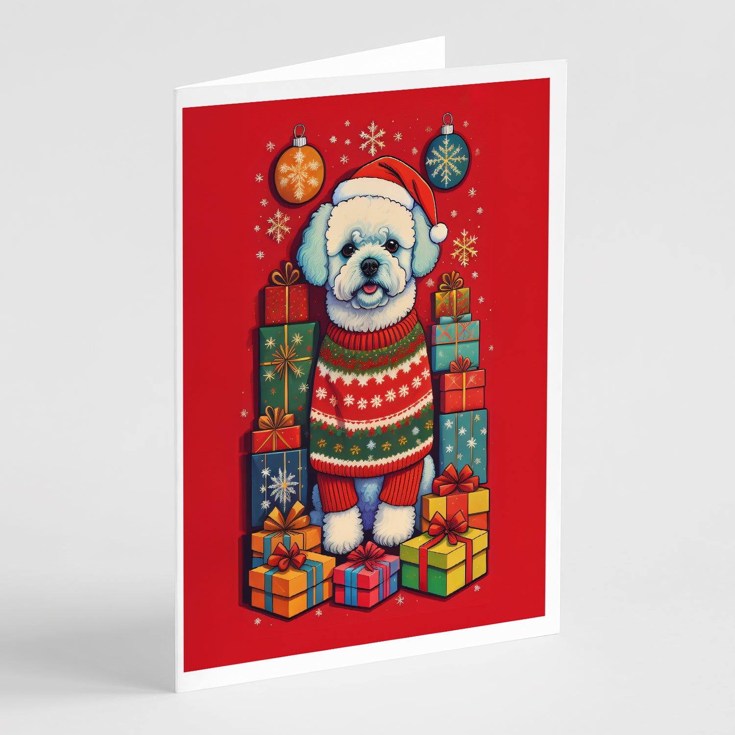 Buy this Bichon Frise Holiday Christmas Greeting Cards Pack of 8