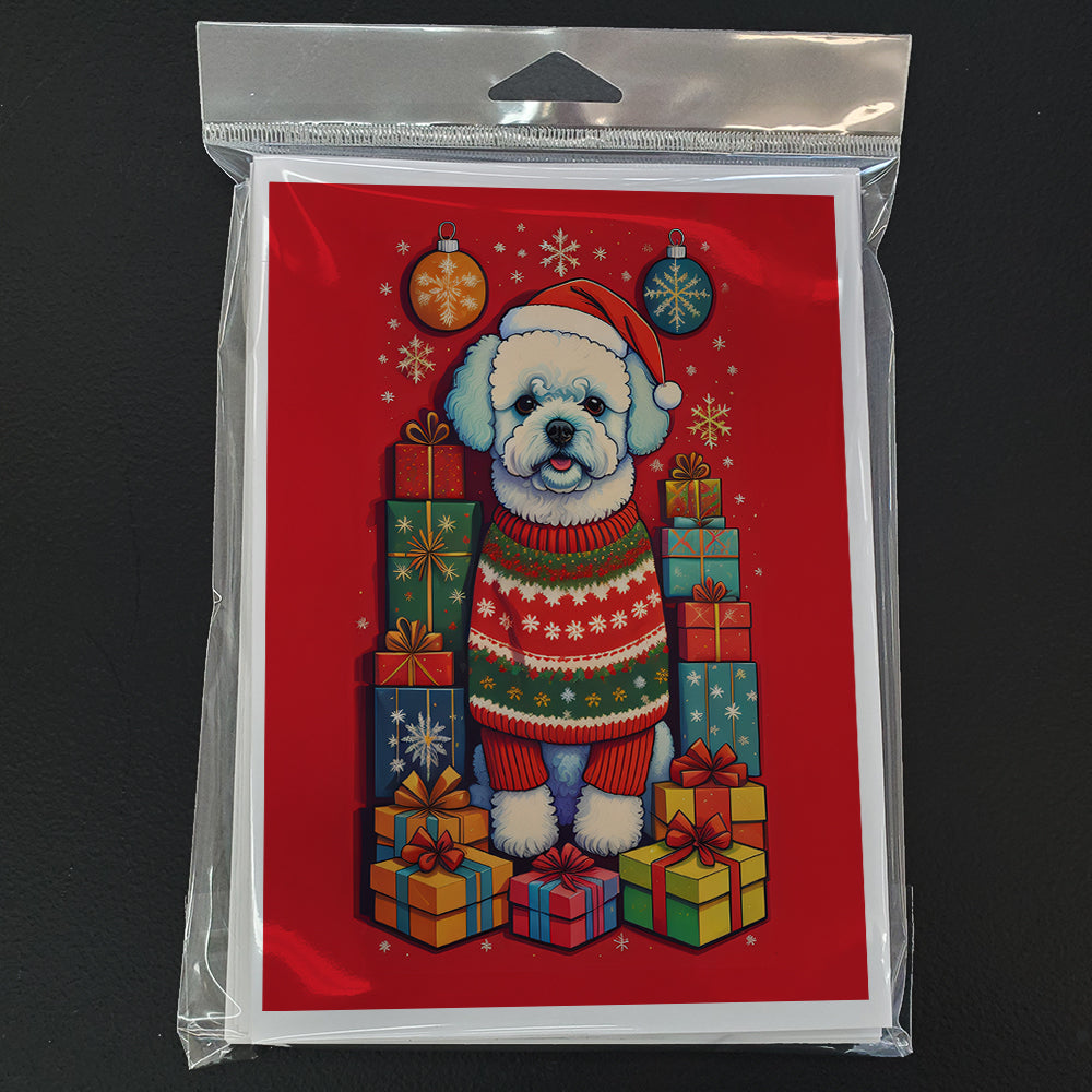 Bichon Frise Holiday Christmas Greeting Cards Pack of 8