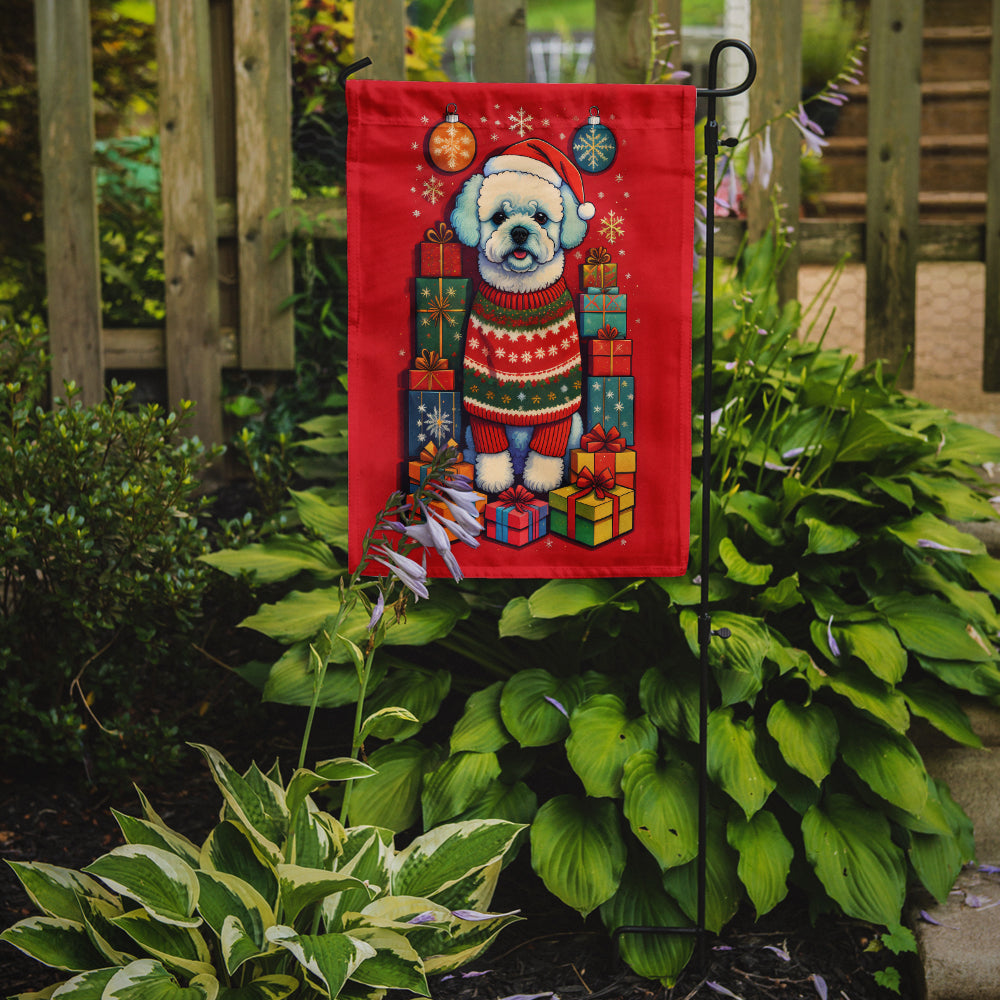 Bichon Frise Holiday Christmas Garden Flag