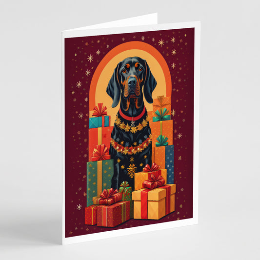 Buy this Black and Tan Coonhound Holiday Christmas Greeting Cards Pack of 8