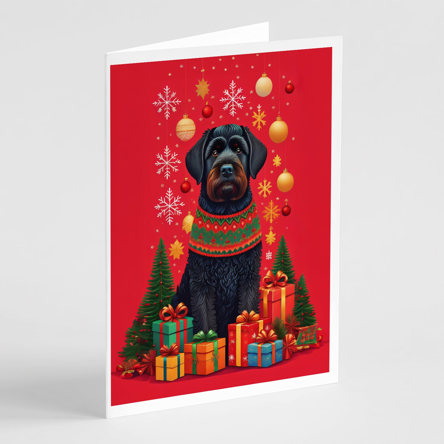 Buy this Black Russian Terrier Holiday Christmas Greeting Cards Pack of 8