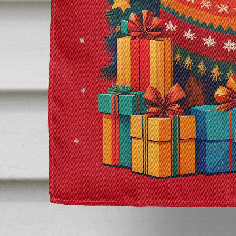 Bloodhound Holiday Christmas House Flag