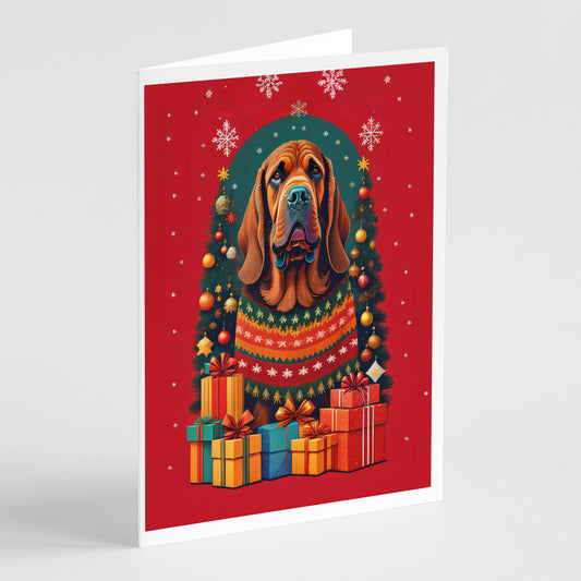 Buy this Bloodhound Holiday Christmas Greeting Cards Pack of 8