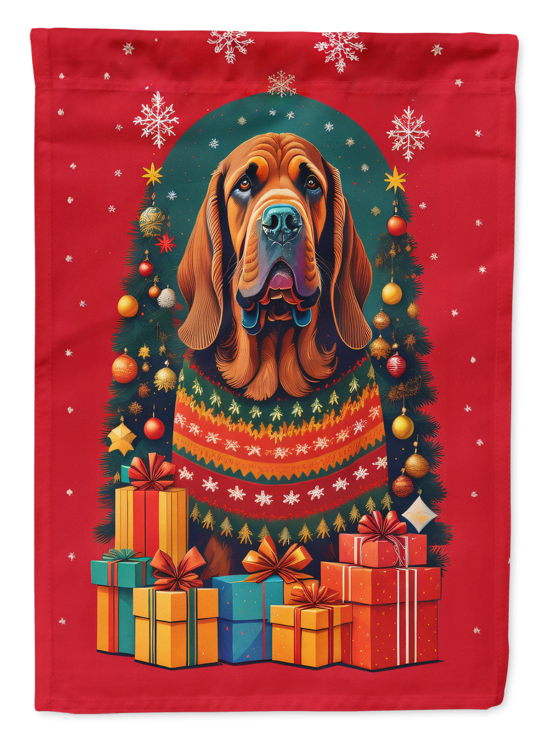 Buy this Bloodhound Holiday Christmas Garden Flag