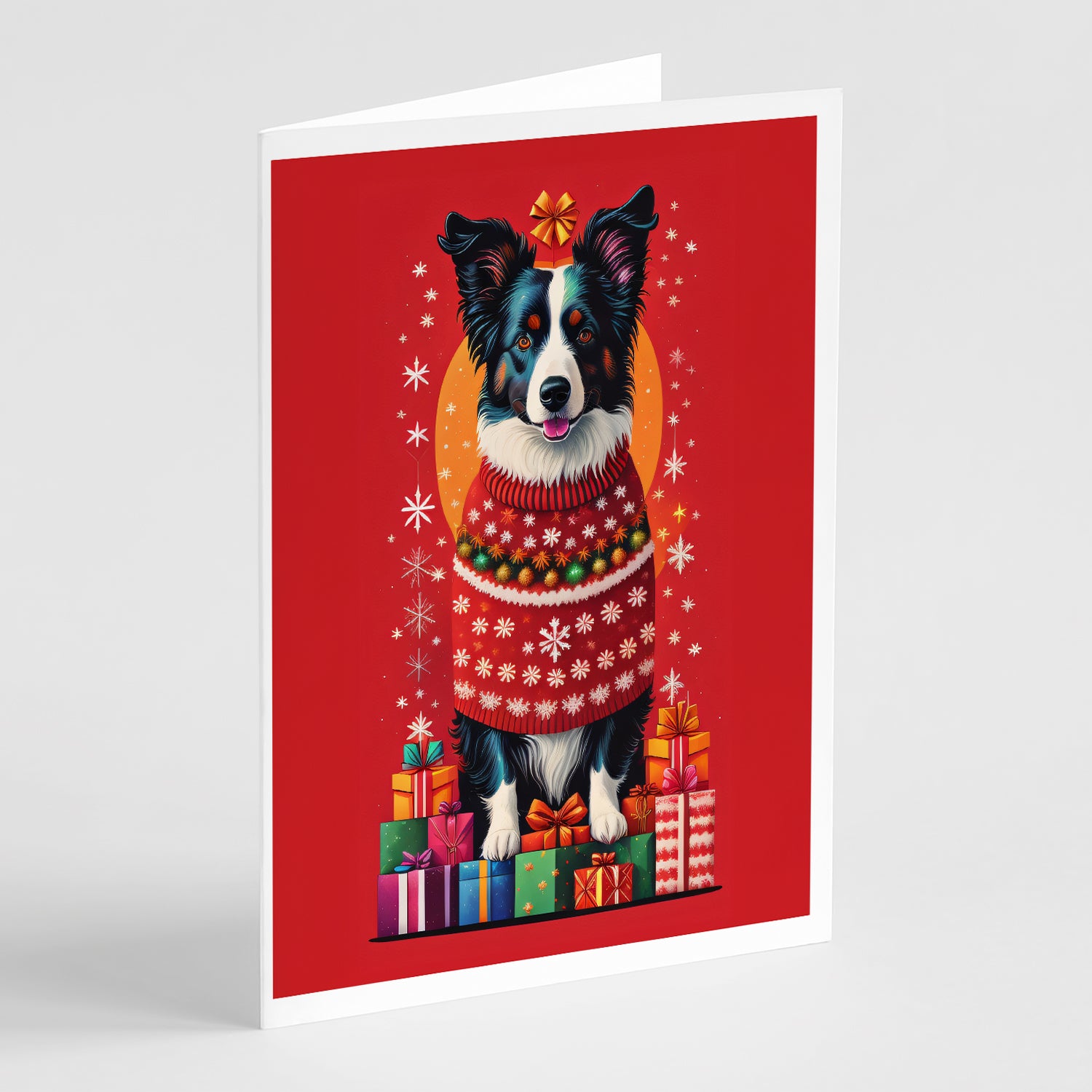 Buy this Border Collie Holiday Christmas Greeting Cards Pack of 8