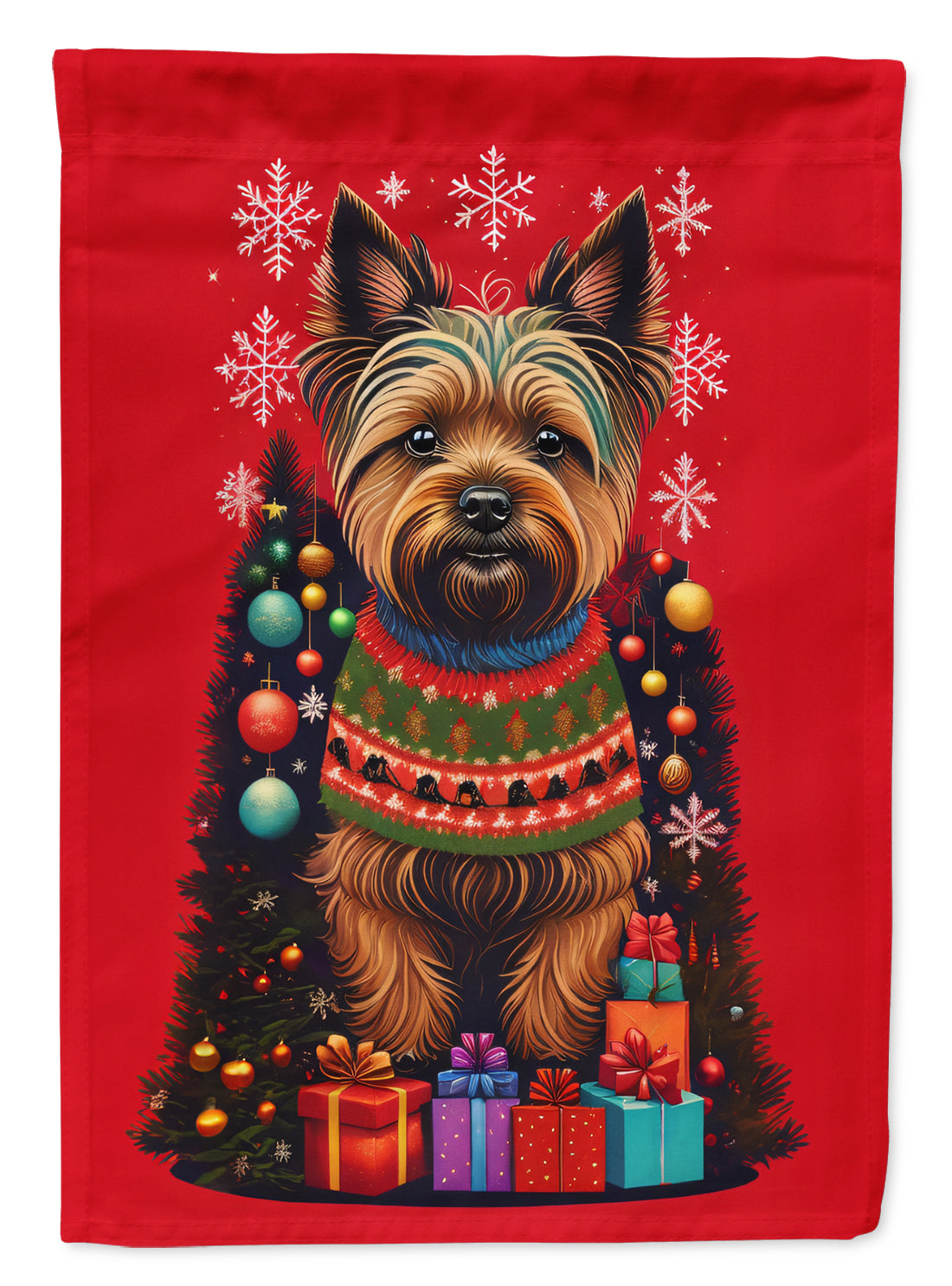 Buy this Cairn Terrier Holiday Christmas House Flag