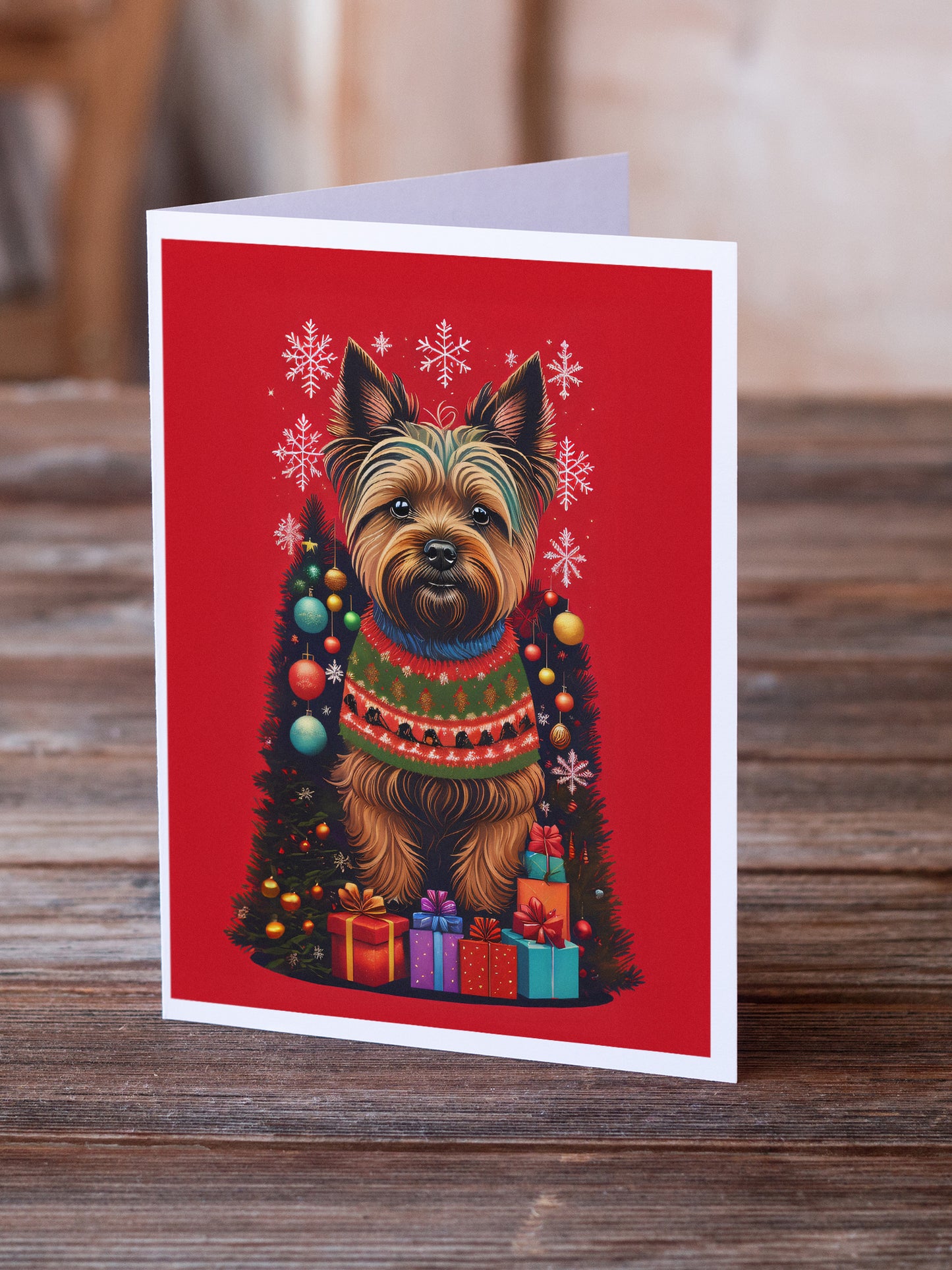 Cairn Terrier Holiday Christmas Greeting Cards Pack of 8