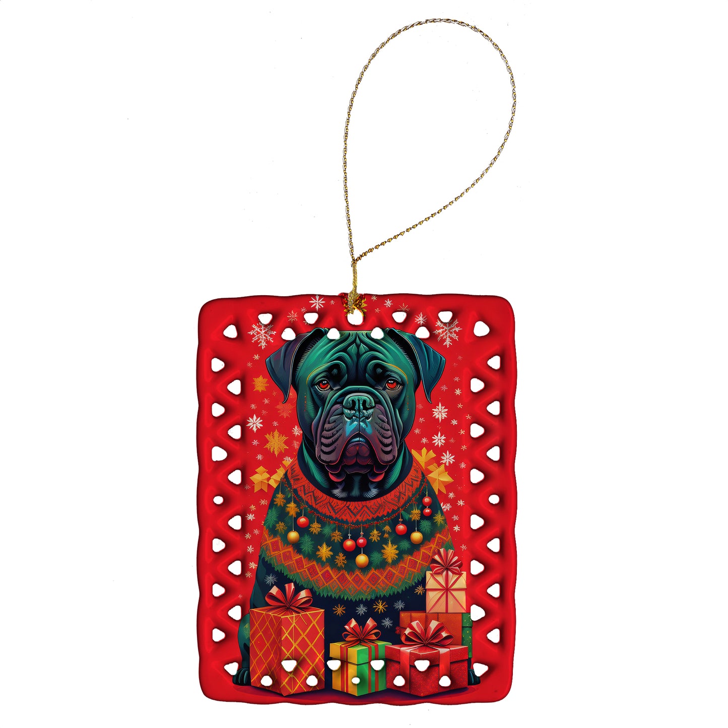 Buy this Cane Corso Holiday Christmas Porcelain Ornament