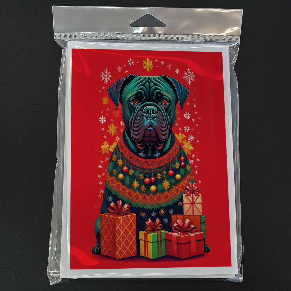 Cane Corso Holiday Christmas Greeting Cards Pack of 8