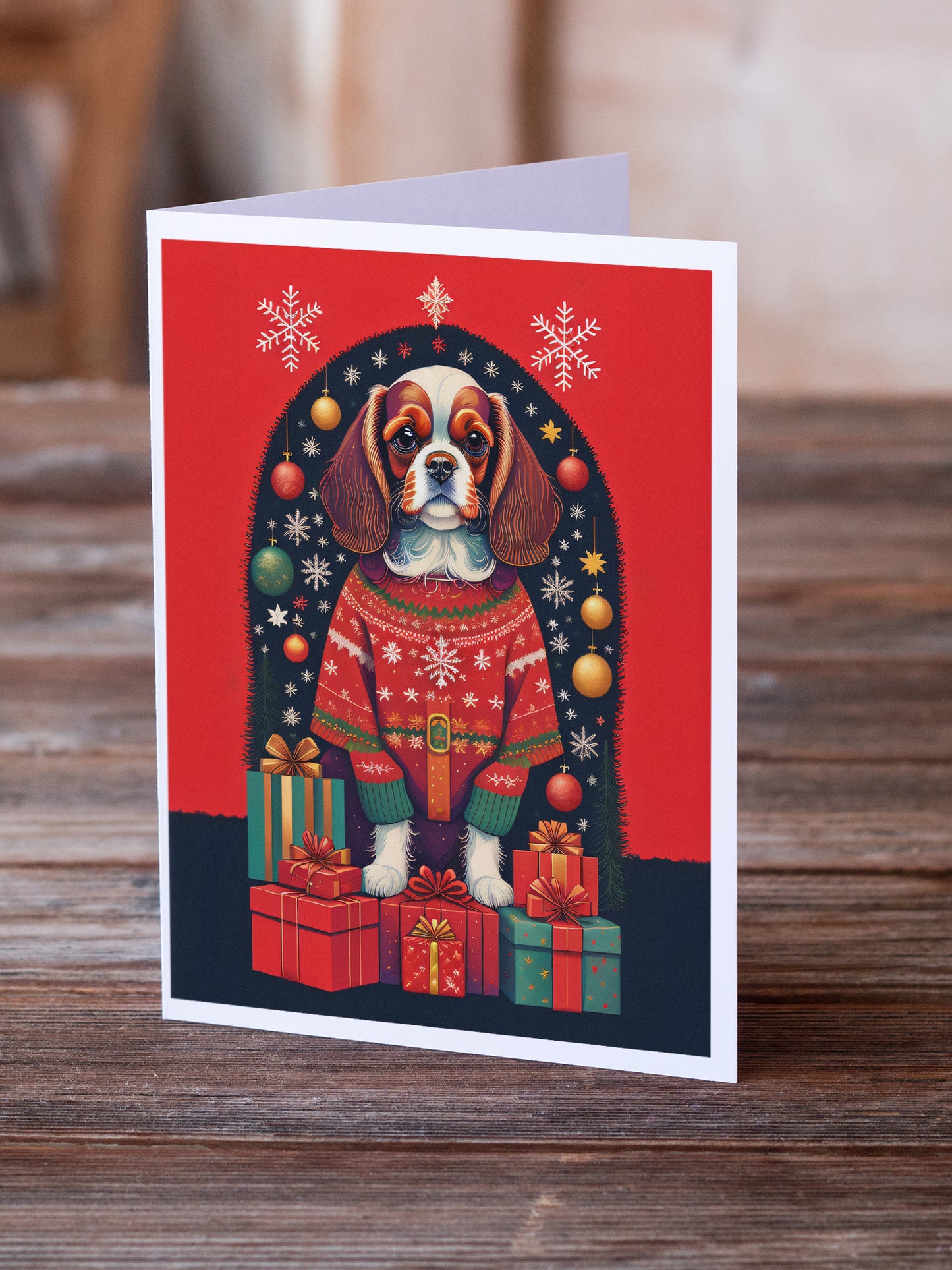 Cavalier Spaniel Holiday Christmas Greeting Cards Pack of 8