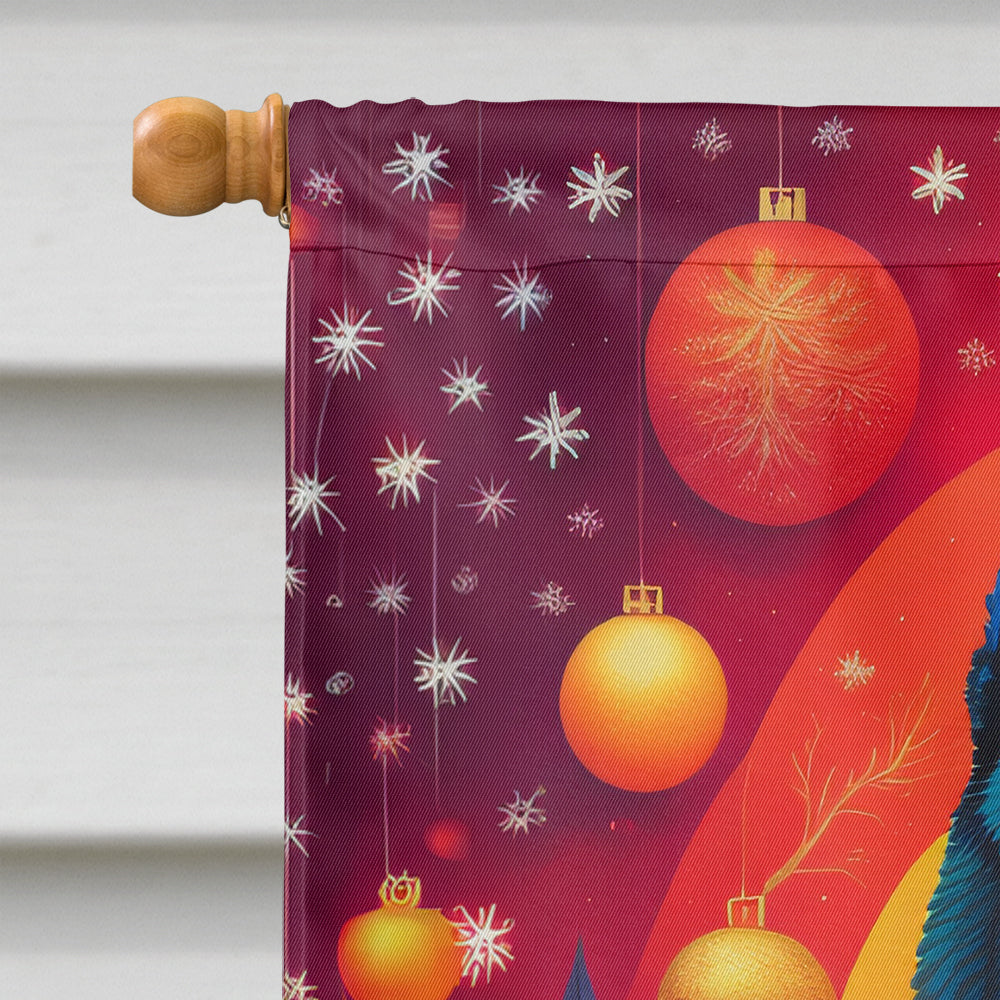 Black Chow Chow Holiday Christmas House Flag