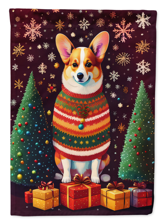 Buy this Corgi Holiday Christmas House Flag