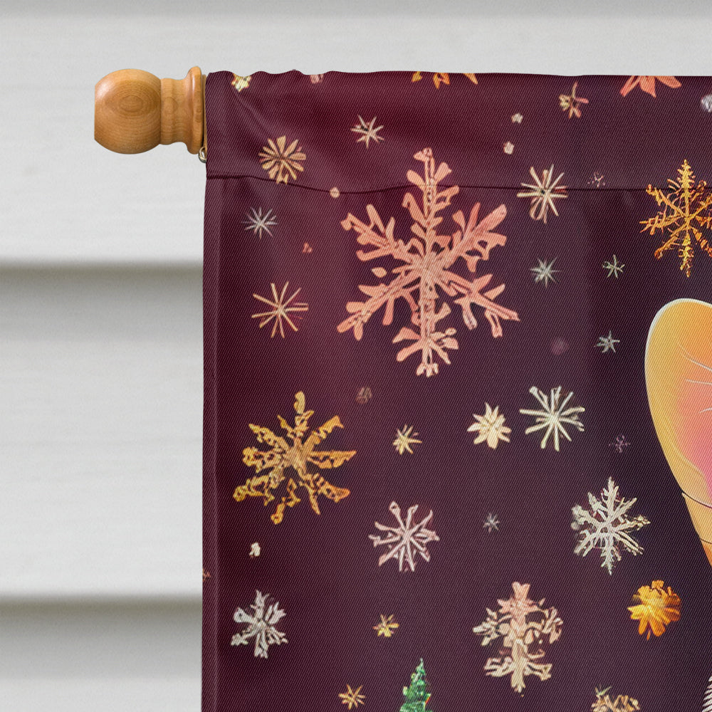 Corgi Holiday Christmas House Flag