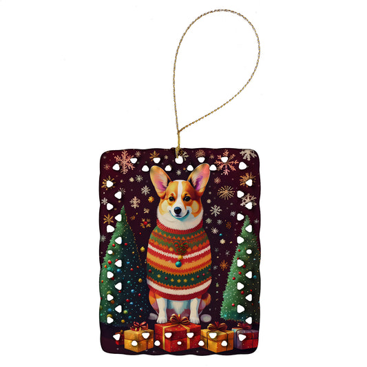 Buy this Corgi Holiday Christmas Porcelain Ornament