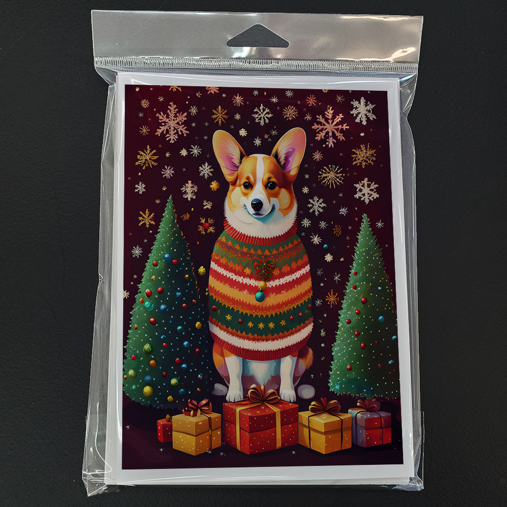 Corgi Holiday Christmas Greeting Cards Pack of 8