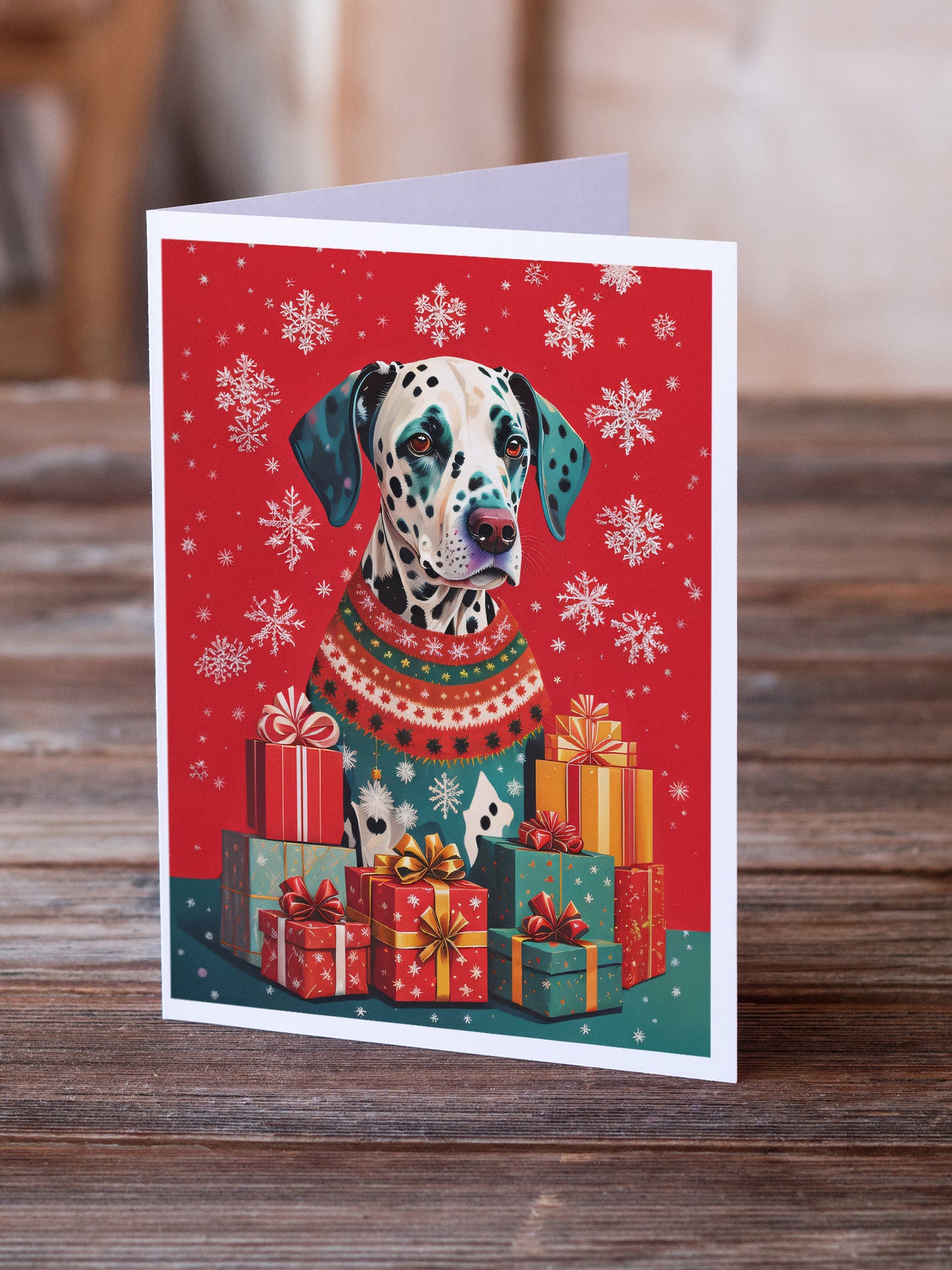 Dalmatian Holiday Christmas Greeting Cards Pack of 8