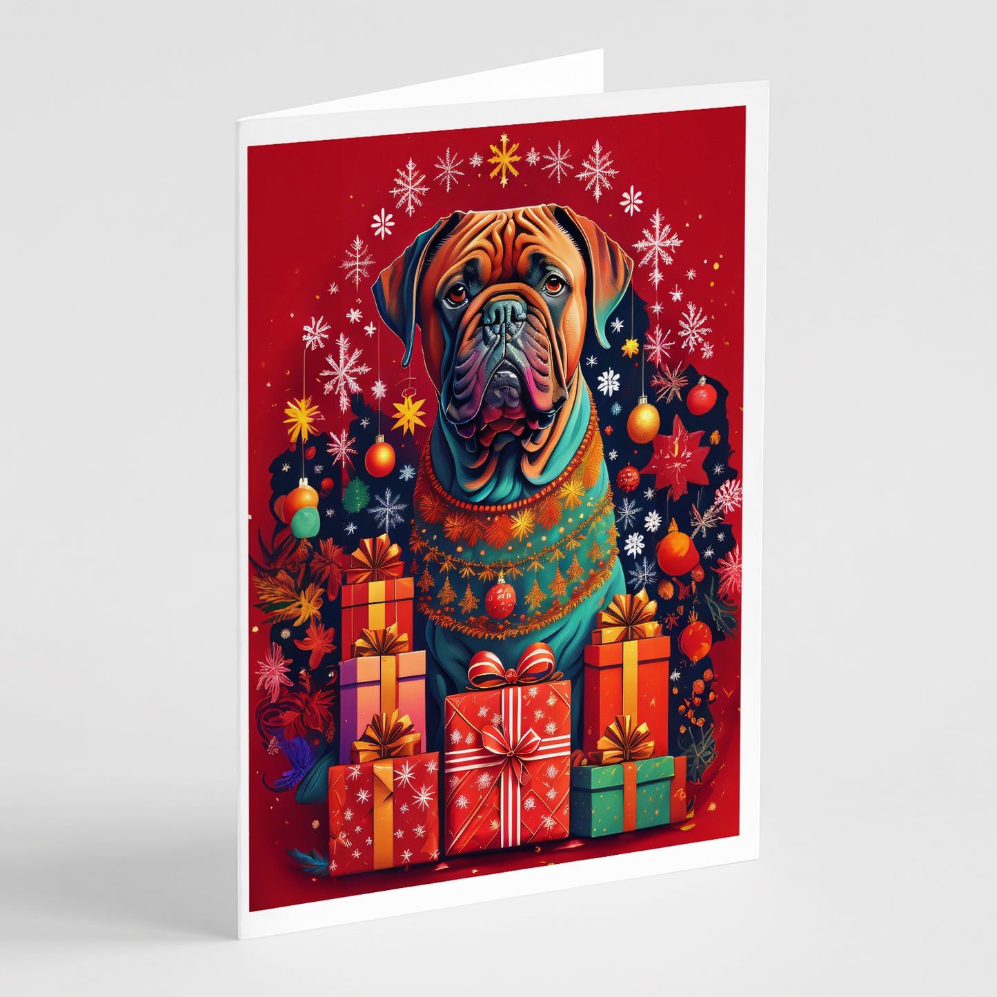 Buy this Dogue de Bordeaux Holiday Christmas Greeting Cards Pack of 8