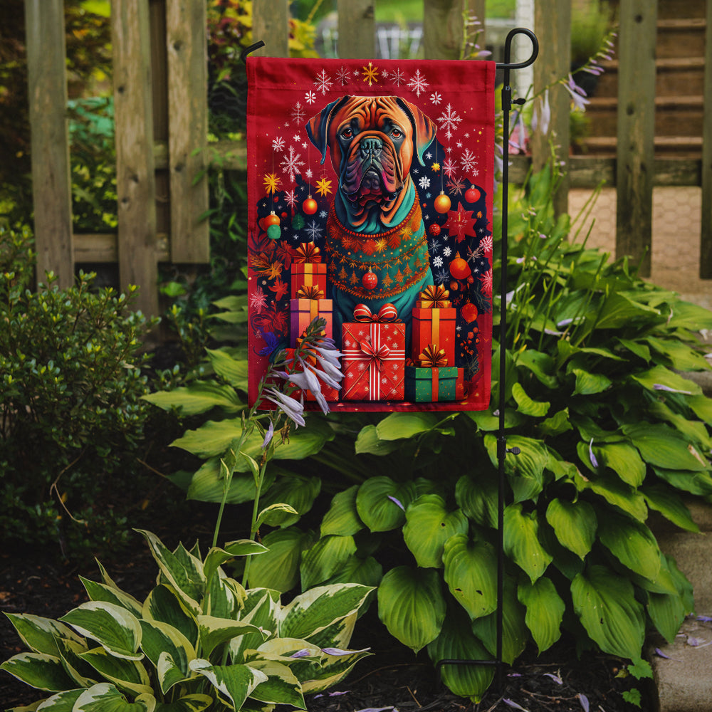 Dogue de Bordeaux Holiday Christmas Garden Flag