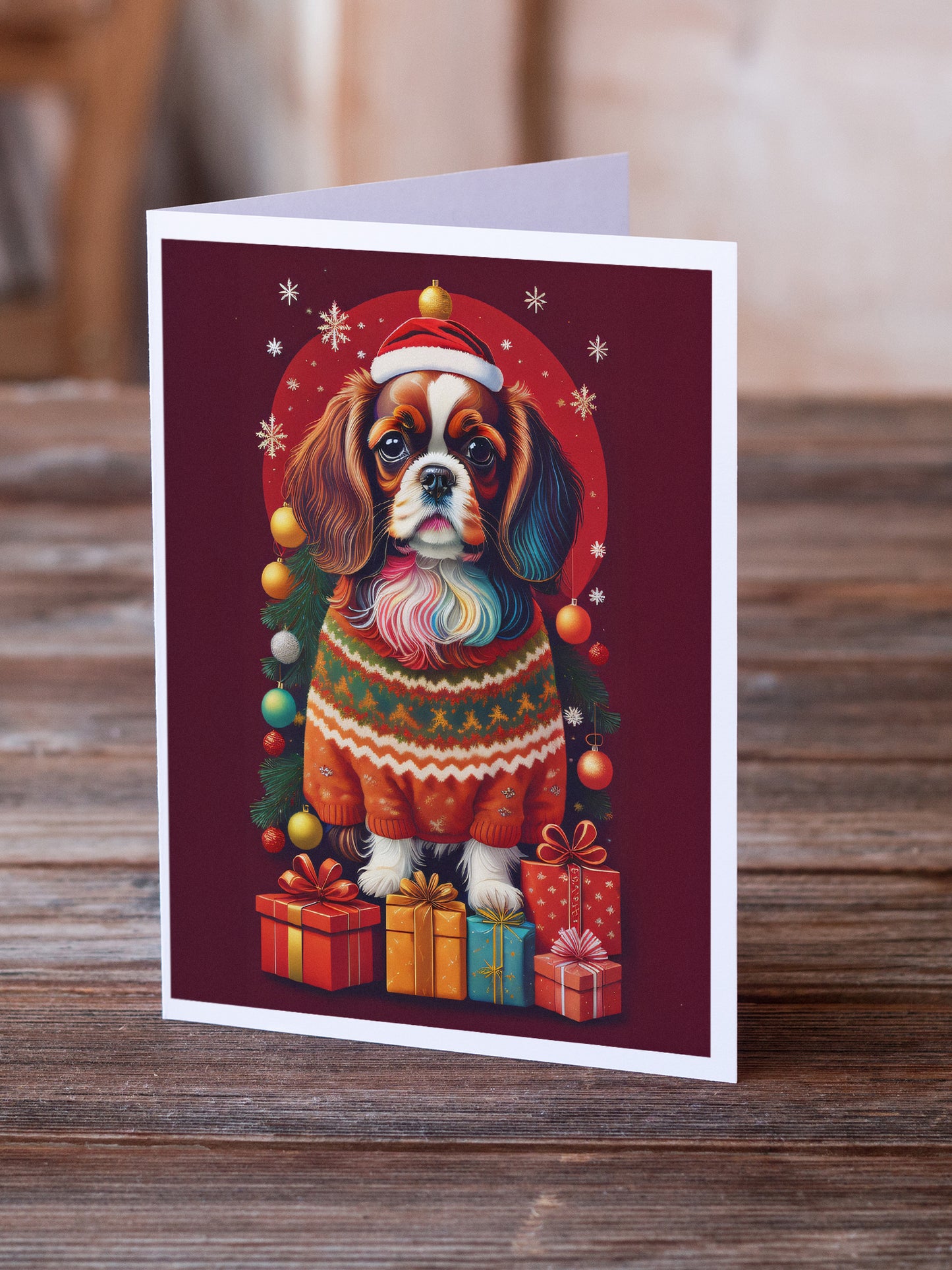 English Toy Spaniel Holiday Christmas Greeting Cards Pack of 8