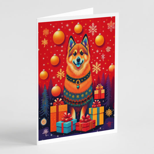 Buy this Finnish Spitz Holiday Christmas Greeting Cards Pack of 8