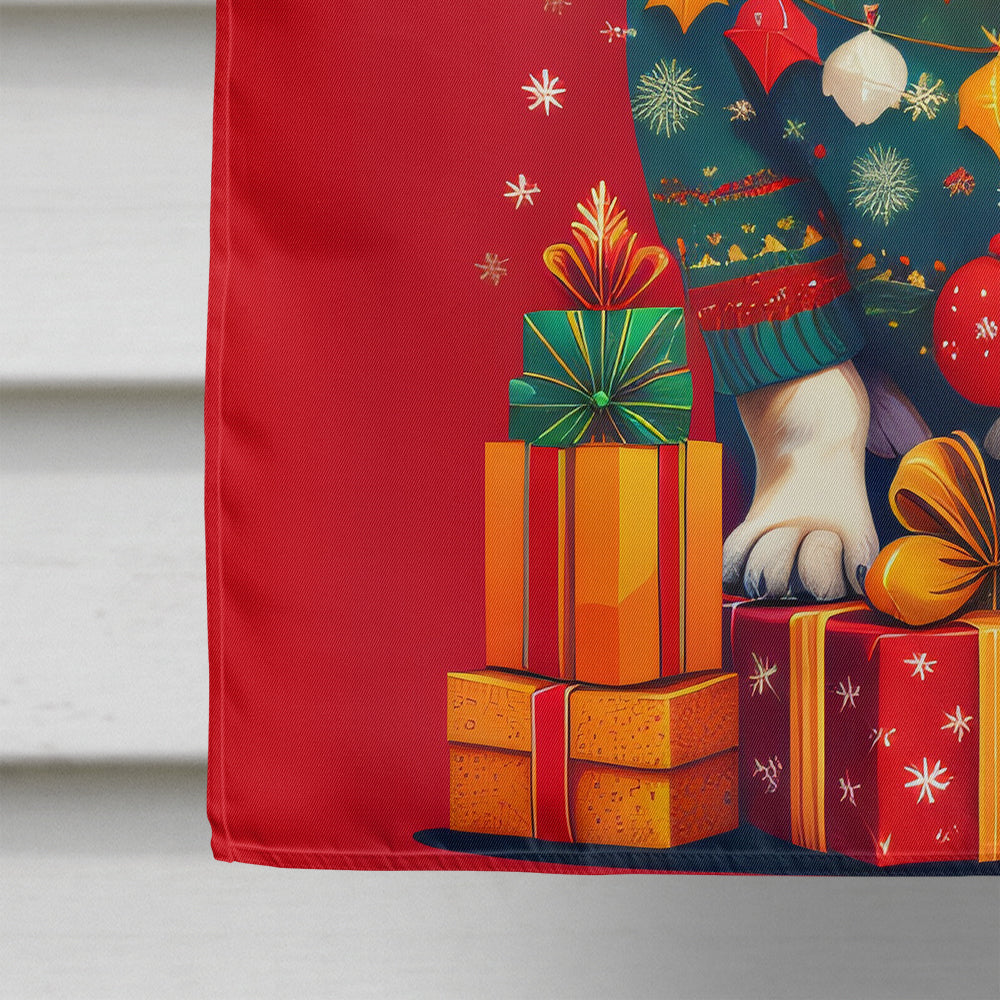 French Bulldog Holiday Christmas House Flag