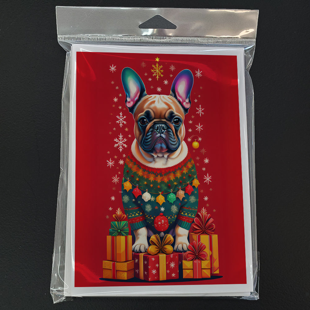 French Bulldog Holiday Christmas Greeting Cards Pack of 8