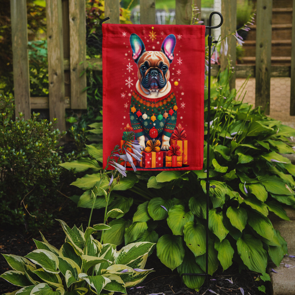 French Bulldog Holiday Christmas Garden Flag