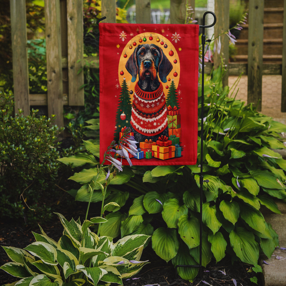 German Wirehaired Pointer Holiday Christmas Garden Flag