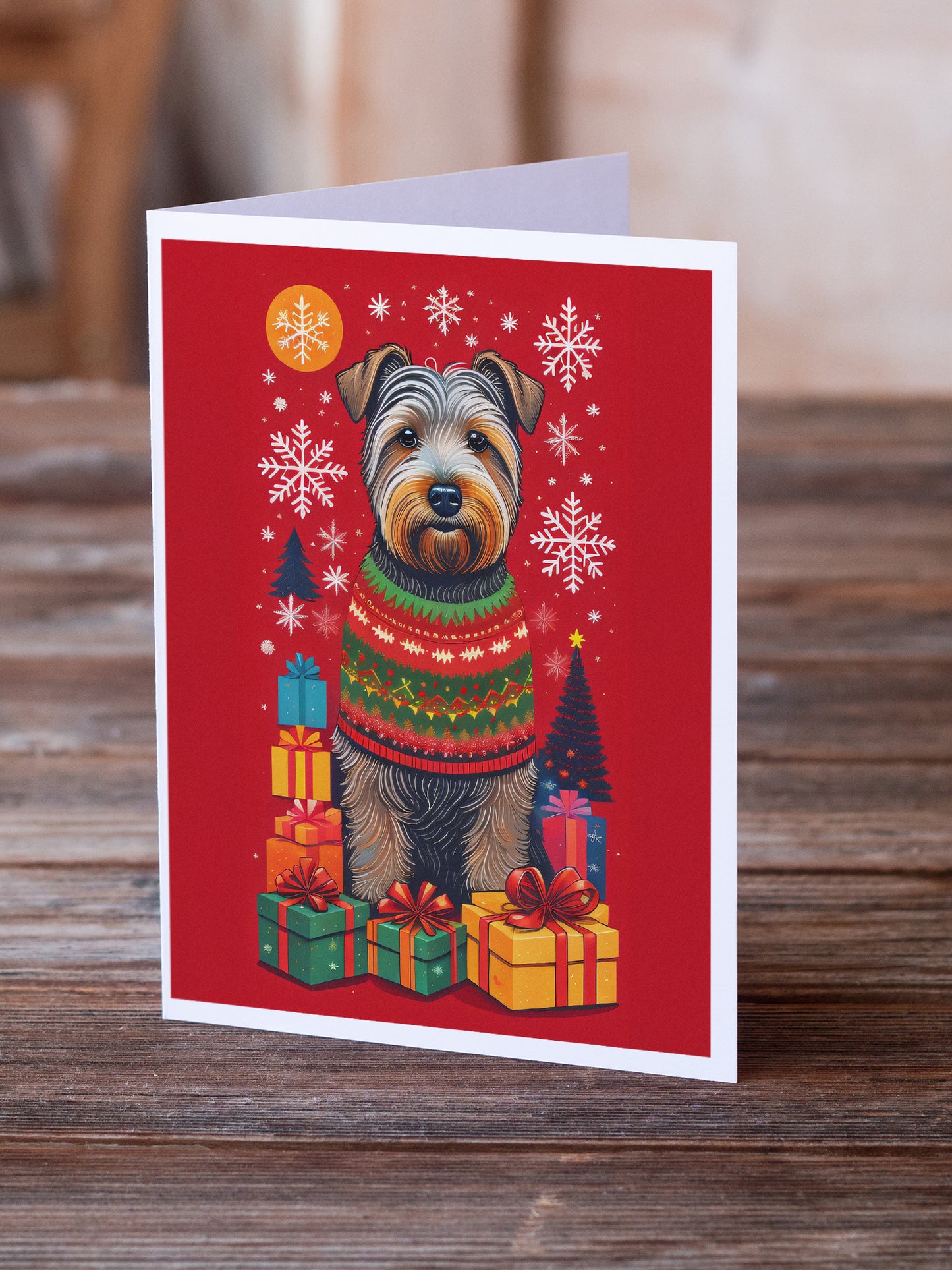 Glen of Imaal Terrier Holiday Christmas Greeting Cards Pack of 8