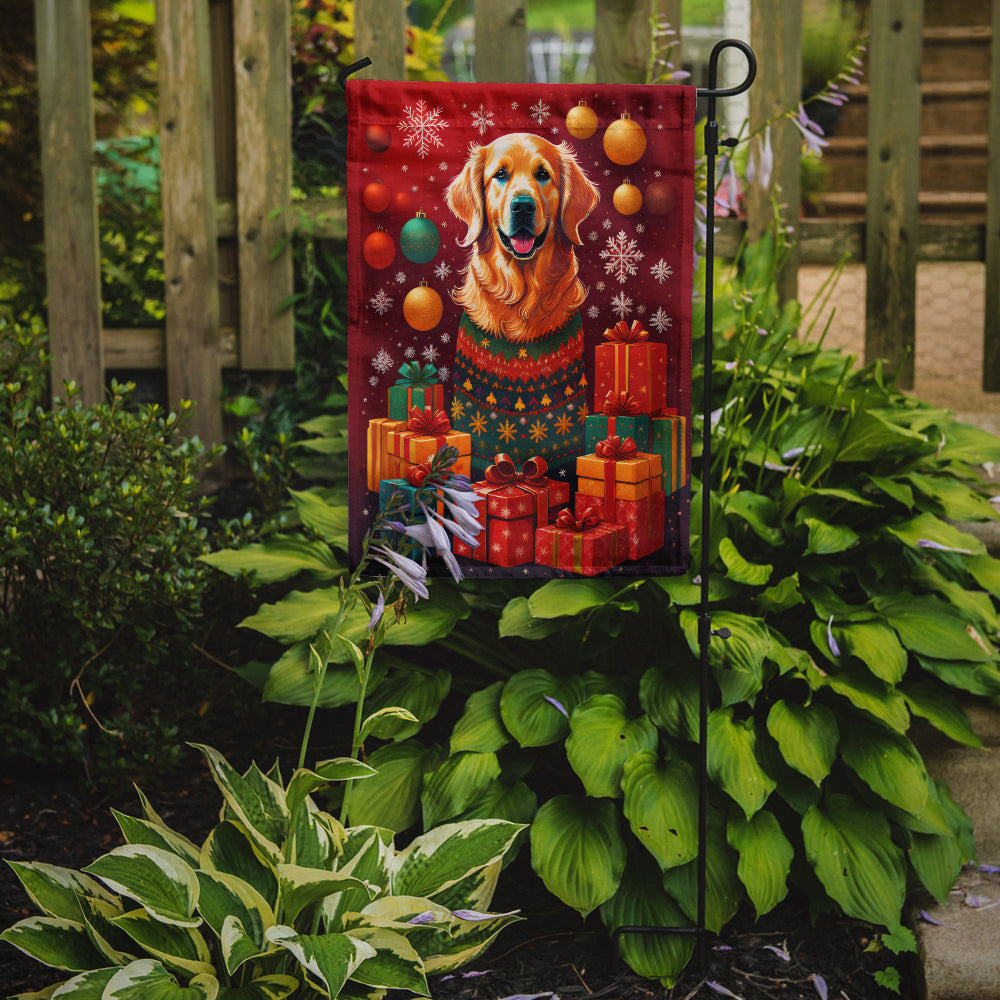 Golden Retriever Holiday Christmas Garden Flag