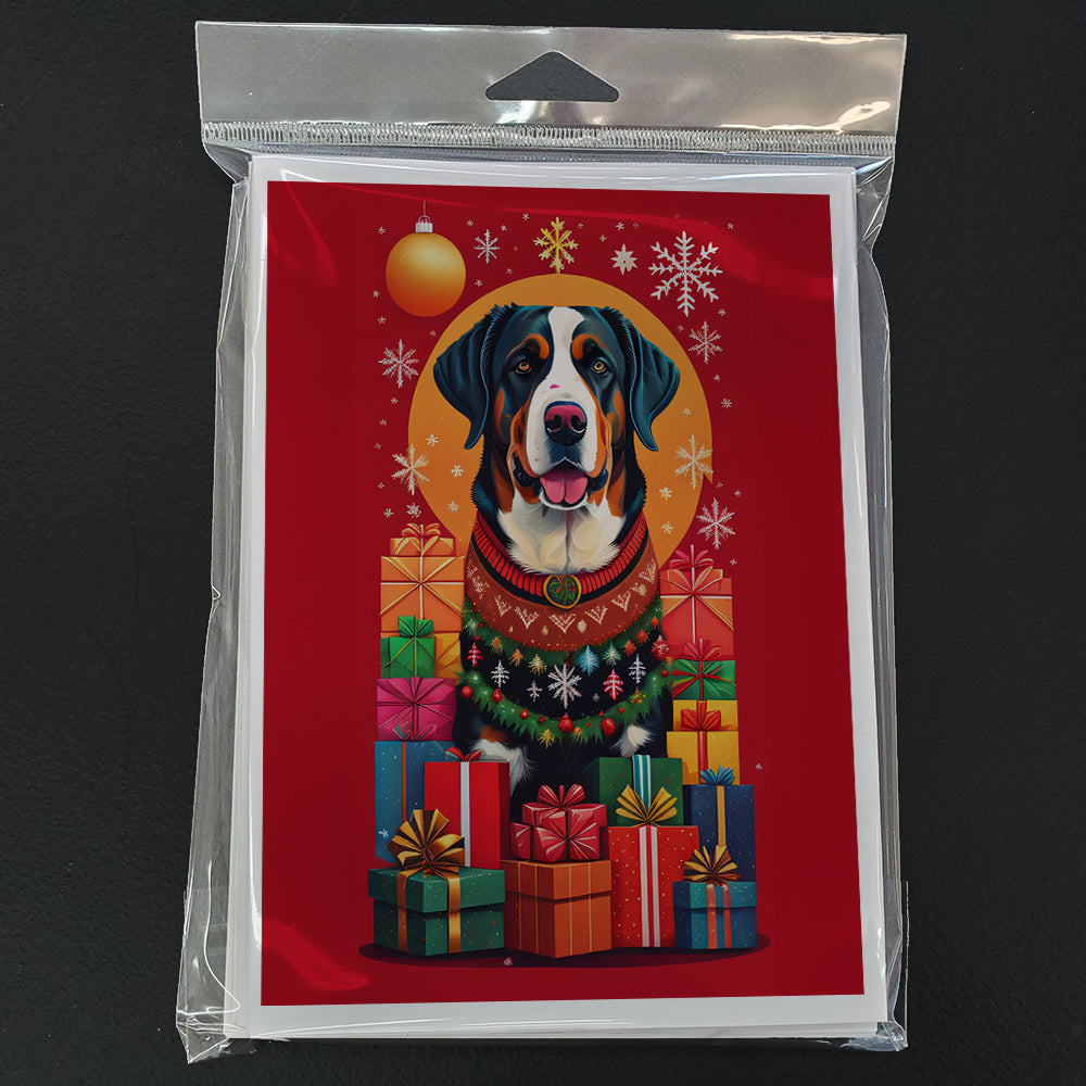 Greater Swiss Mountain Dog Holiday Christmas Greeting Cards Pack of 8