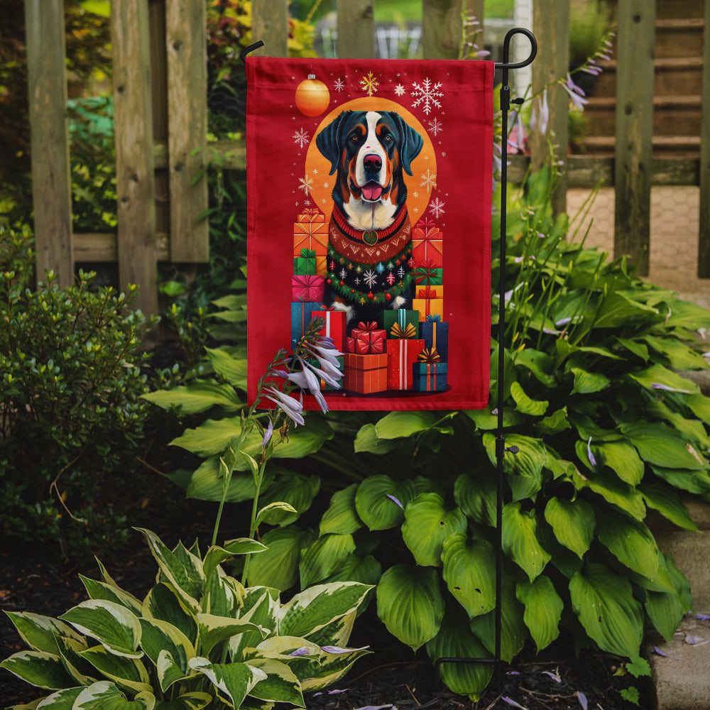 Greater Swiss Mountain Dog Holiday Christmas Garden Flag