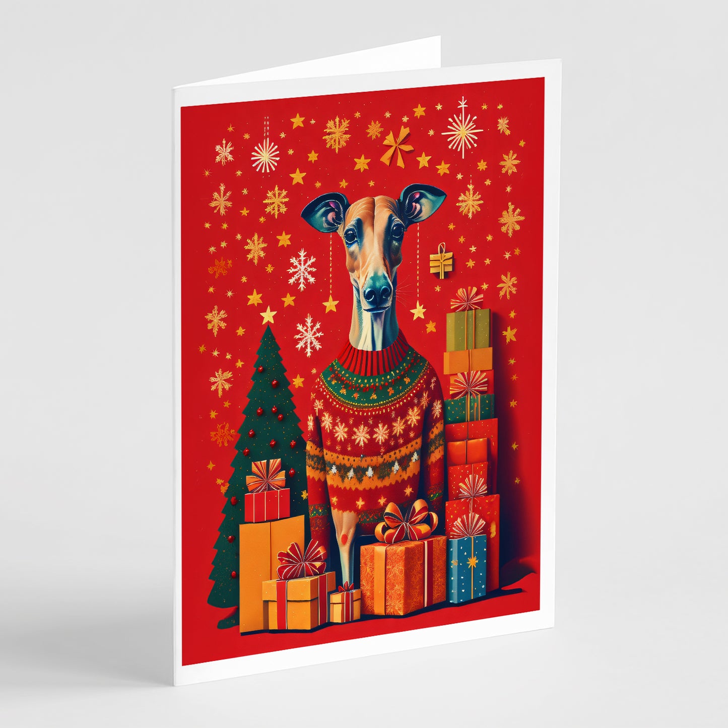 Buy this Greyhound Holiday Christmas Greeting Cards Pack of 8