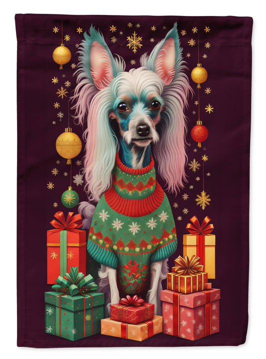 Buy this Chinese Crested Holiday Christmas House Flag